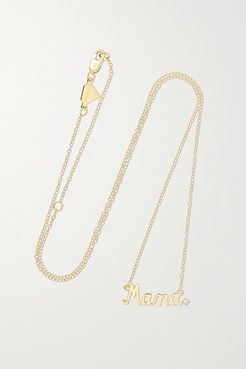 Mama 14-karat Gold Diamond Necklace