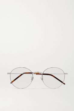 Round-frame Silver-tone Optical Glasses