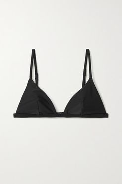 Petite Triangle Bikini Top - Black