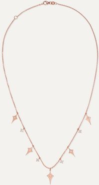 Shield 18-karat Rose Gold Diamond Necklace