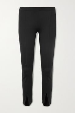 Thilde Stretch-cady Straight-leg Pants - Black