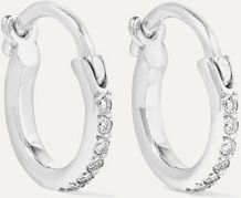 18-karat White Gold Diamond Hoop Earrings