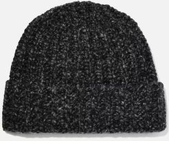 Net Sustain Donegal Ribbed Cashmere Beanie - Charcoal
