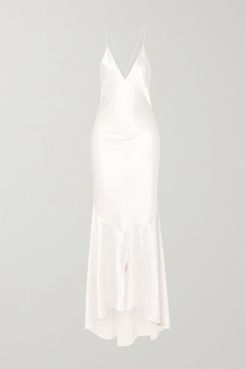 Silk-satin Gown - White