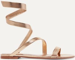 Opera Metallic Leather Sandals - Gold