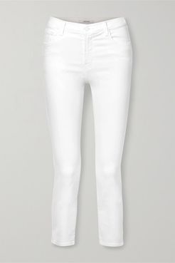Ruby Cropped High-rise Straight-leg Jeans - White