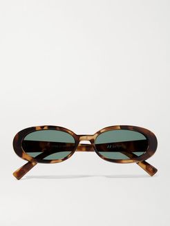 Outta Love Oval-frame Tortoiseshell Acetate Sunglasses