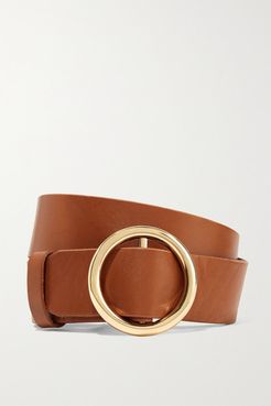 Le Circle Leather Belt - Brown