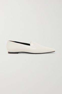 Minimal Leather Loafers - White