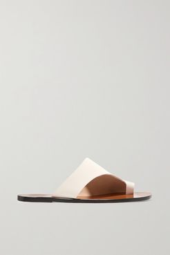 Rosa Cutout Leather Sandals - White