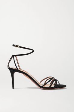 Very First Kiss 75 Suede Sandals - Black