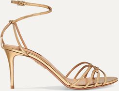 Very First Kiss 75 Metallic Leather Sandals - Gold