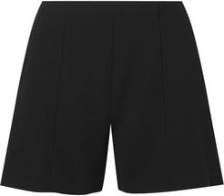 Alice Olivia - Keira Pleated Crepe De Chine Shorts - Black