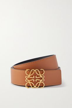 Reversible Leather Belt - Tan