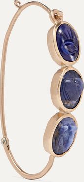 I Love You 9-karat Gold Sodalite Earring