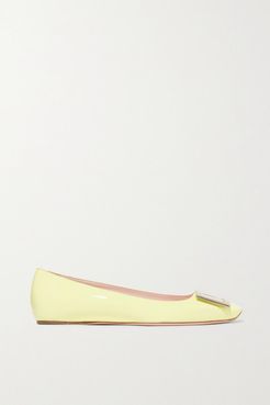 Trompette Patent-leather Ballet Flats - Pastel yellow