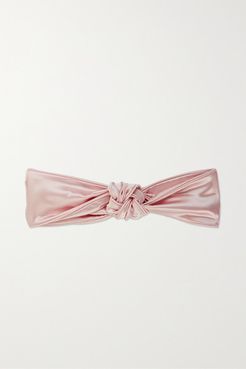 Knot Silk Headband - Pastel pink
