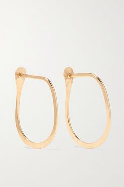 Teardrop 14-karat Gold Hoop Earrings