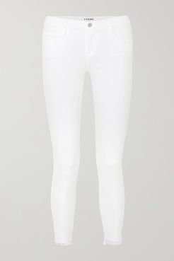 Le Skinny De Jeanne Raw Stagger Mid-rise Jeans - White