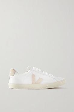 Net Sustain Esplar Leather And Suede Sneakers - White