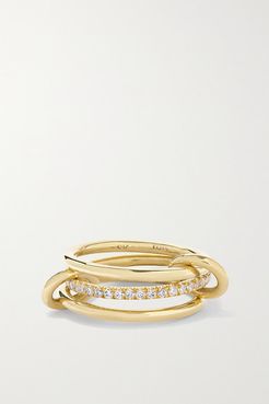 Sonny Set Of Three 18-karat Gold Diamond Rings