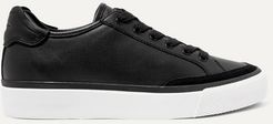Army Suede-trimmed Leather Sneakers - Black