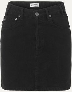 Denim Mini Skirt - Black