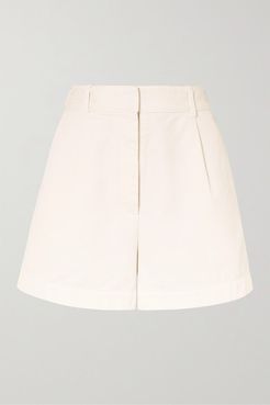 Talyn Cotton-gabardine Shorts - Cream