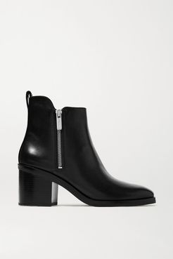 Alexa Leather Ankle Boots - Black