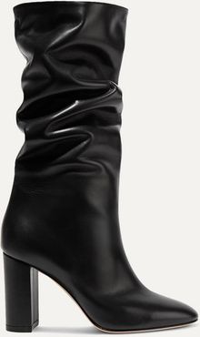 Laura 85 Leather Knee Boots - Black