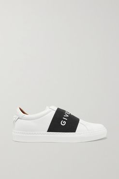 Urban Street Logo-print Leather Slip-on Sneakers - White