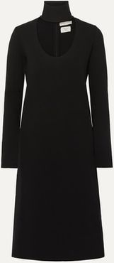 Cutout Stretch-knit Dress - Black