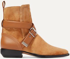 Rylee Suede And Leather Ankle Boots - Tan