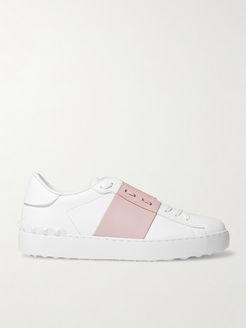 Garavani Open Two-tone Leather Sneakers - Pastel pink