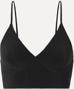 Stretch-jersey Soft-cup Bralette - Black