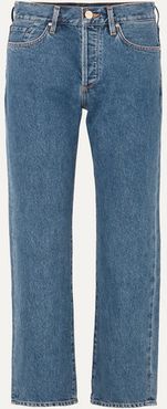 The Relaxed Straight Mid-rise Straight-leg Jeans - Indigo