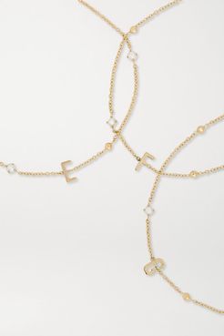 Initial 14-karat Gold Pearl Bracelet