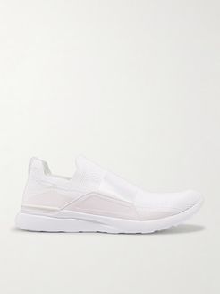 Techloom Bliss Mesh And Neoprene Slip-on Sneakers - White