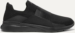 Techloom Bliss Mesh And Neoprene Slip-on Sneakers - Black