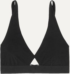 Harley Stretch Organic Pima Cotton-jersey Soft-cup Bra - Black