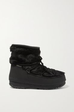 Monaco Rubber And Faux Fur Snow Boots - Black