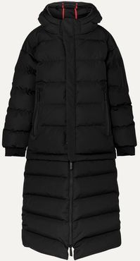 3l Mor Oversized Convertible Hooded Quilted Shell Down Coat - Black