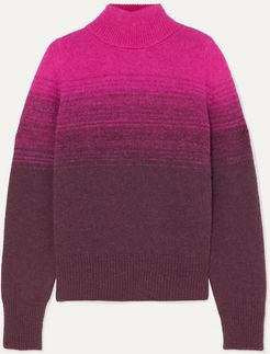 Taraz Ombré Knitted Turtleneck Sweater - Fuchsia