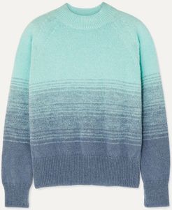 Knitted Ombré Sweater - Turquoise