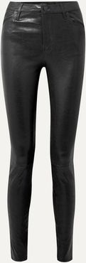 Maria Leather Skinny Pants - Black