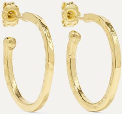Hammered 18-karat Gold Hoop Earrings