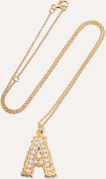 Alphabet Gold-plated Pearl Necklace