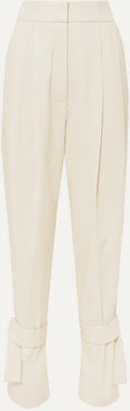 Tie-detailed Wool Pants - Ivory