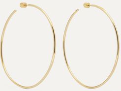 3" Thread Gold-plated Hoop Earrings