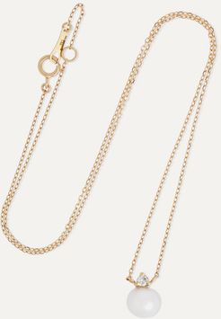 14-karat Gold, Pearl And Diamond Necklace